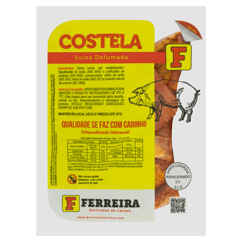 Costela Suína Defumada Ferreira Kg