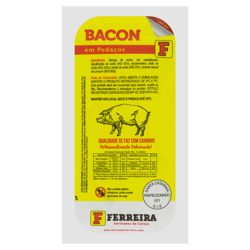 Bacon Defumado em Pedaços Ferreira Kg