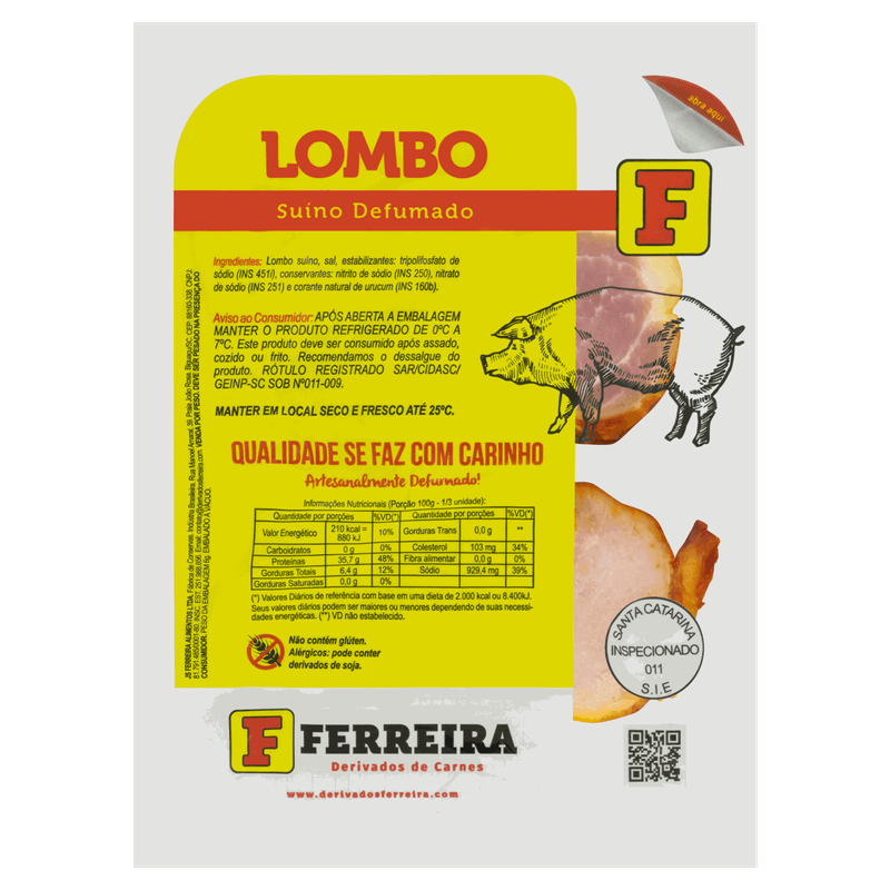 Lombo Suíno Defumado Ferreira Kg