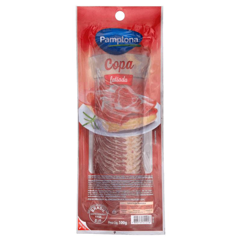Copa Lombo Fatiada Pamplona 100g