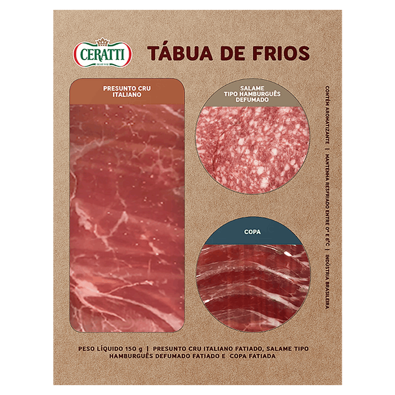Tábua de Frios Fatiados Ceratti 150g