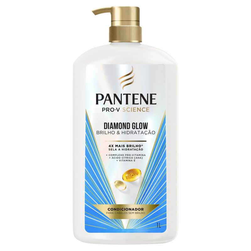 Condicionador Pantene Diamond Glow Brilho & Hidratação Frasco 1l Pump