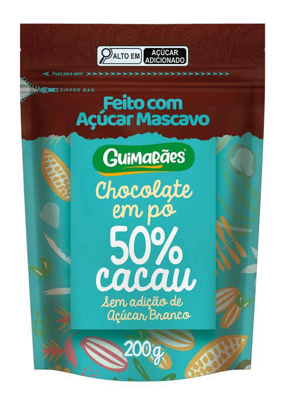 Cacau em Pó Guimarães 50% Pacote 200g
