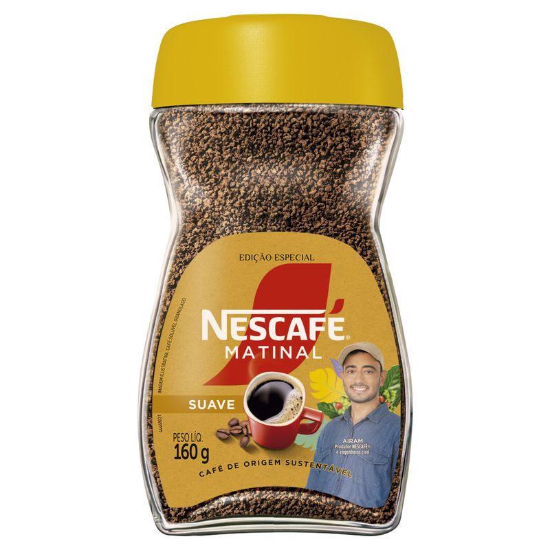 Café Solúvel Granulado Suave Nescafé Matinal Pote 160g