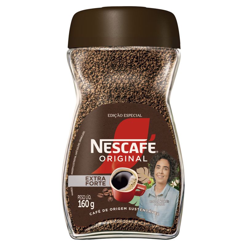 Café Solúvel Granulado Extraforte Nescafé Original Pote 160g