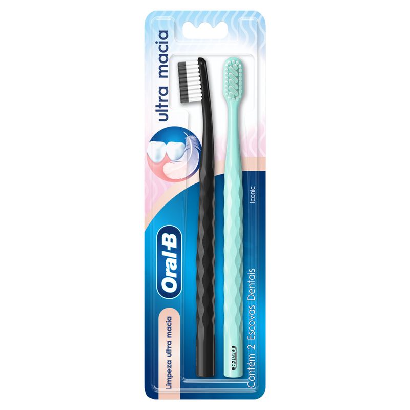 Escova Dental Ultramacia Oral-B Iconic 2 Unidades
