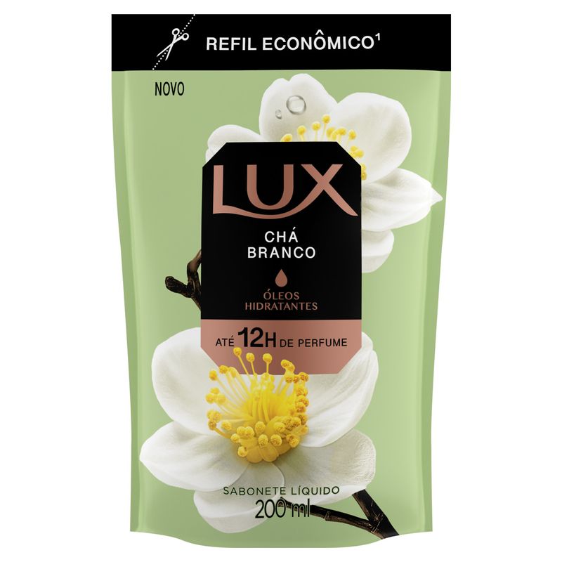 Sabonete Líquido Chá Branco Lux Sachê 200ml Refil Econômico