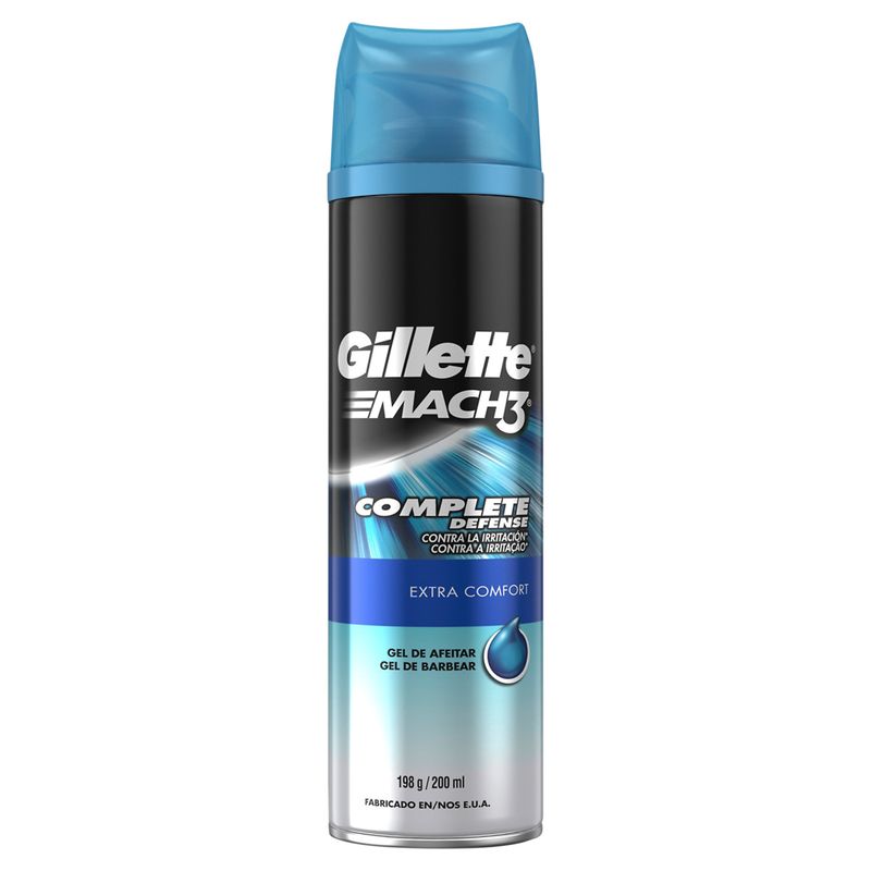 Gel de Barbear Aerossol Extra Comfort Gillette Mach3 Frasco 200ml Spray