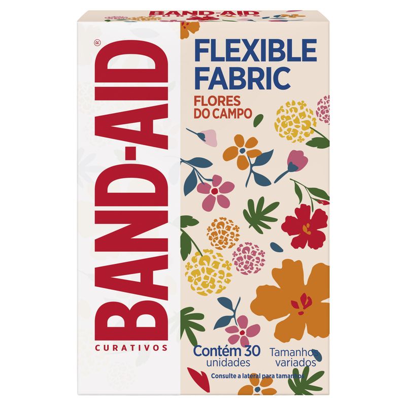 Curativo Flores do Campo Band-Aid Flexible Fabric Caixa 30 Unidades
