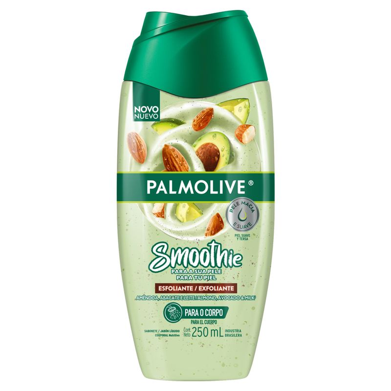 Sabonete Líquido Esfoliante Amêndoa, Abacate e Leite Palmolive Smoothie 250ml