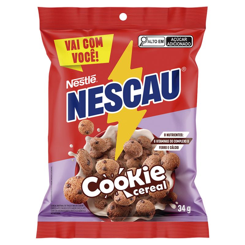 Cereal Matinal Cookie Nescau Pacote 34g