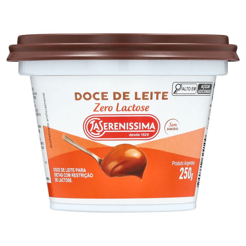 Doce de Leite Zero Lactose La Serenissima Pote 250g
