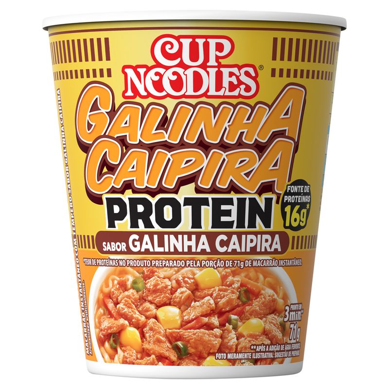 Macarrão Instantâneo Galinha Caipira Cup Noodles Protein Copo 71g