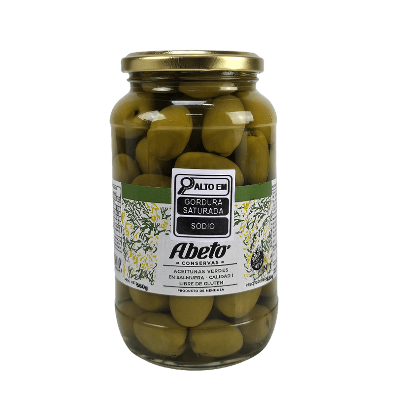 Azeitona Verde Abeto Com Caroço Vidro 450g
