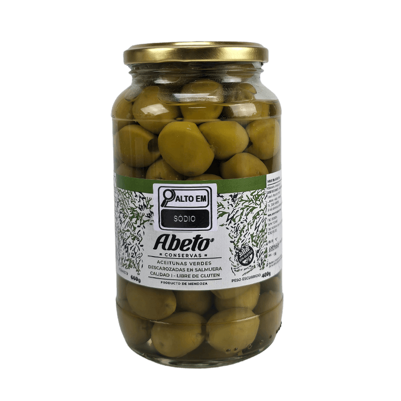 Azeitona Verde Abeto sem Caroço Vidro 400g