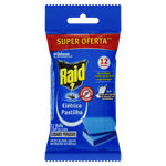 Repelente Pastilha Elétrico 12 Noites Raid Pacote 12 Unidades Refil