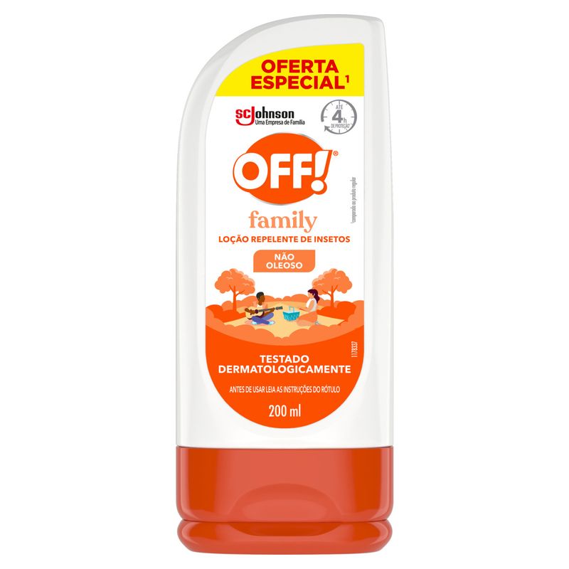 Repelente Loção Off! Family Squeeze 200ml Oferta Especial