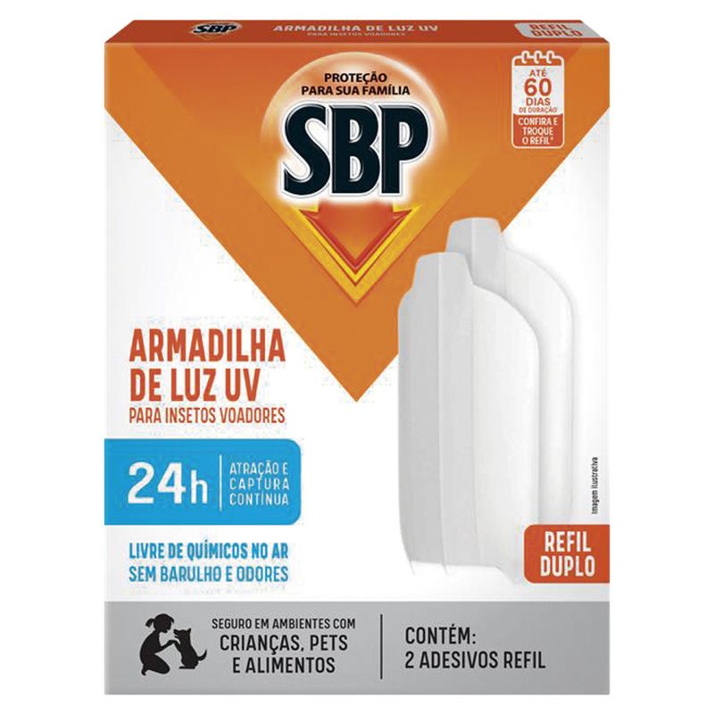 Armadilha de Luz UV Adesiva SBP Caixa 2 Unidades Refil
