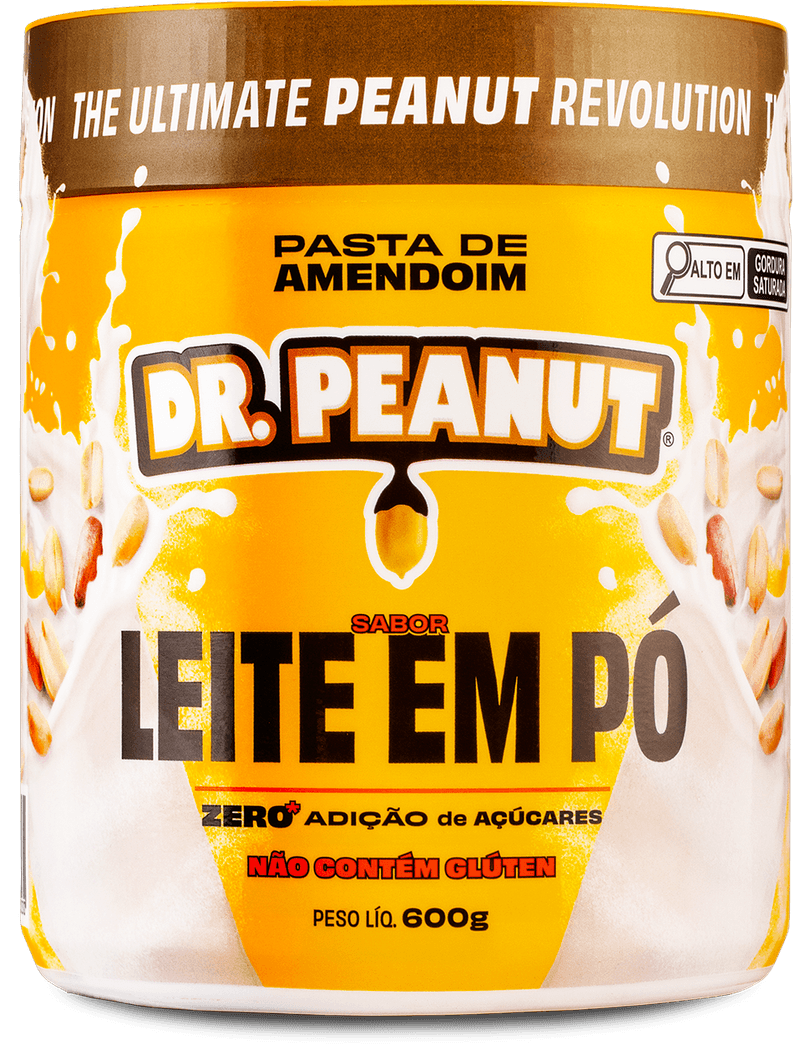 Pasta de Amendoim Sabor Leite em Pó Dr Peanut Pote 600g