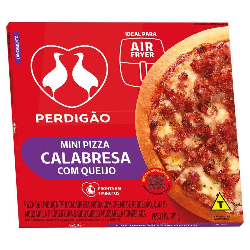 Minipizza Calabresa com Queijo Perdigão Caixa 180g