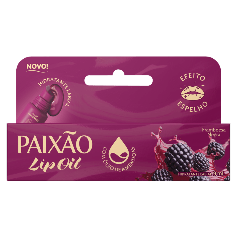 Lip Oil Framboesa Negra Paixão Caixa 9ml