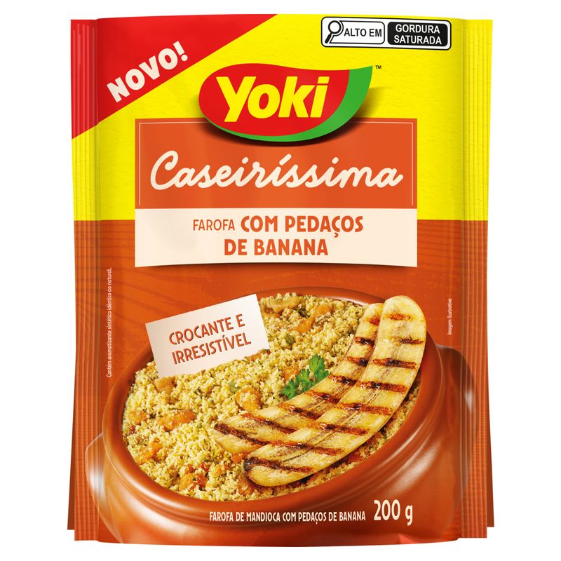 Farofa Yoki com Pedaços de Banana Pacote 200g