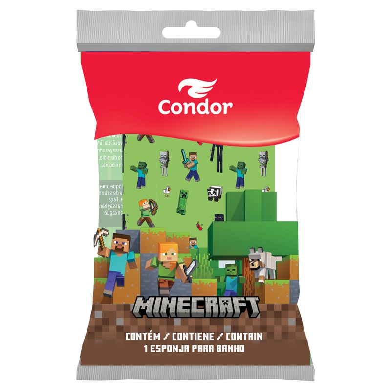 Esponja para Banho Infantil Minecraft Condor