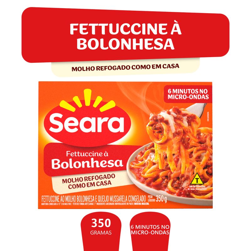 Fettuccine à Bolonhesa Seara Menu Gourmet Caixa 350g