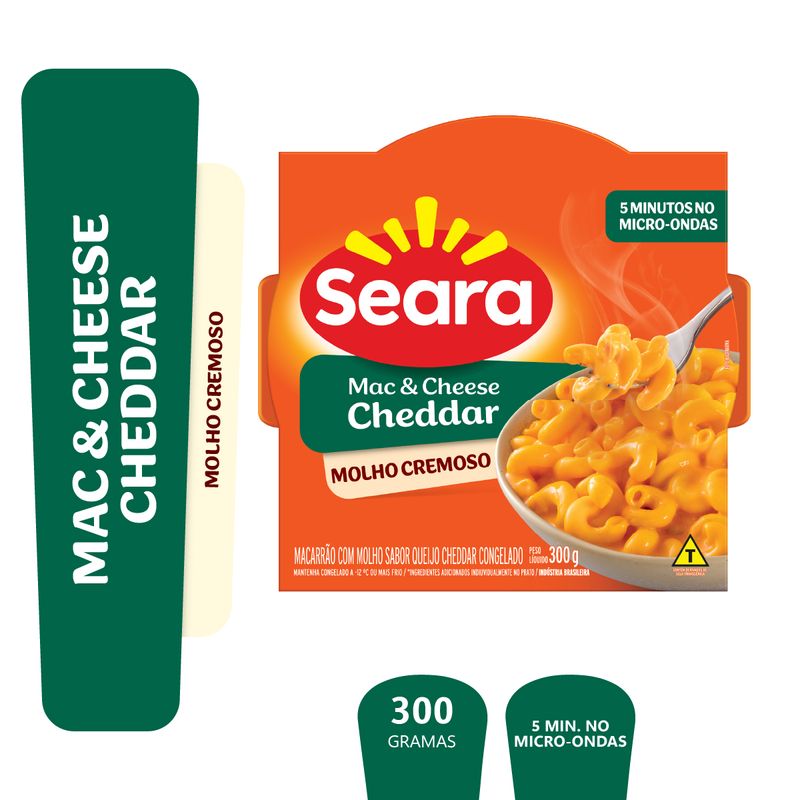 Mac & Cheese Tradicional Cheddar Seara Caixa 300g