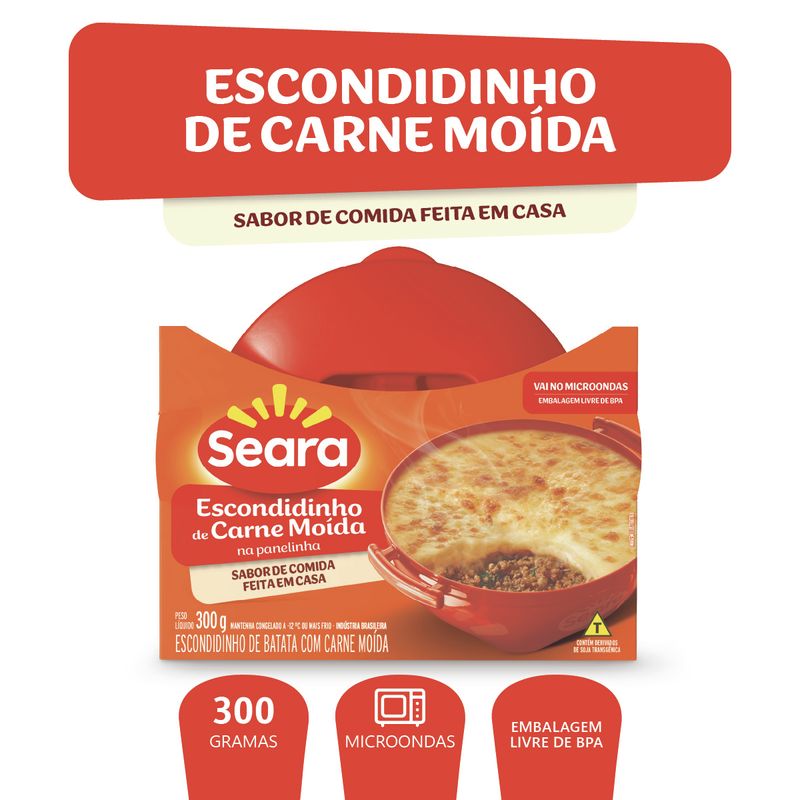 Escondidinho Carne Moída Seara na Panelinha Pote 300g
