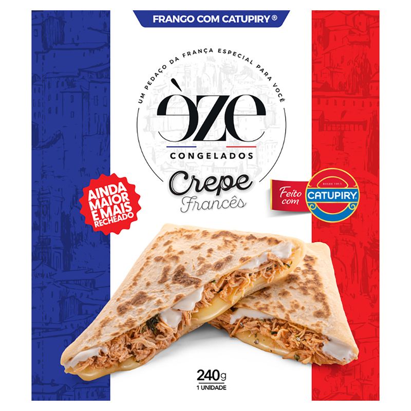 Crepe Congelado Francês Recheio Frango com Catupiry Èze Crêperie Caixa 240g