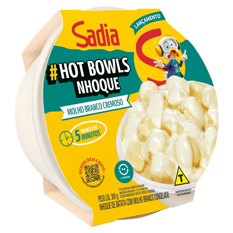 Nhoque ao Molho Branco Sadia Hot Bowls Pote 300g