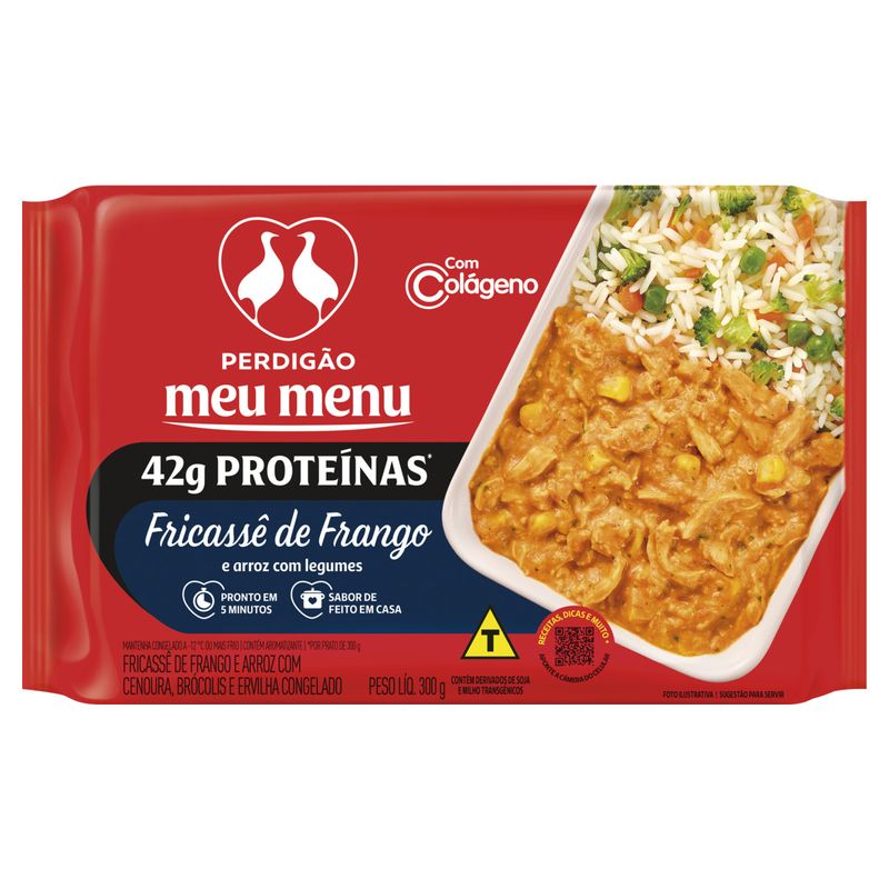 Fricassê de Frango e Arroz com Legumes Perdigão Meu Menu Pacote 300g
