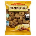 Biscoito Rosquinha Vegano Banana com Canela Rancheiro Pacote 300g