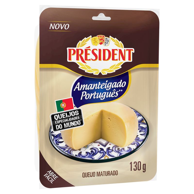 Queijo Amanteigado Président Especialidades do Mundo Português Bandeja 130g