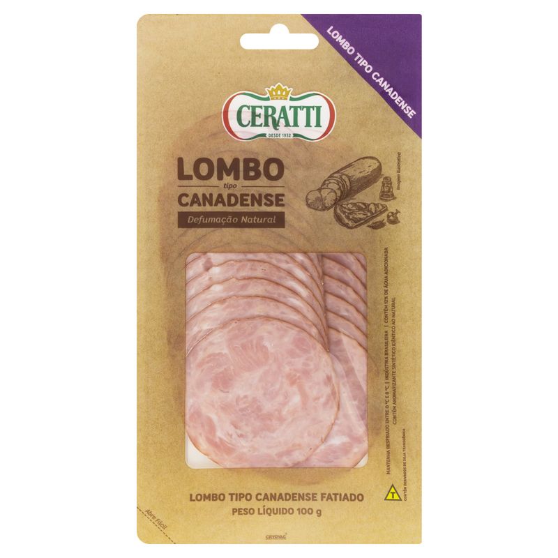 Lombo Canadense Defumado em Fatias Ceratti 100g