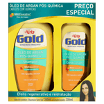 Kit-Shampoo-300ml---Condicionador-200ml-Niely-Gold-Oleo-de-Argan-Pos-Quimica