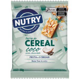 Barra de Cereal Nutry Coco com Chocolate  PE 3un