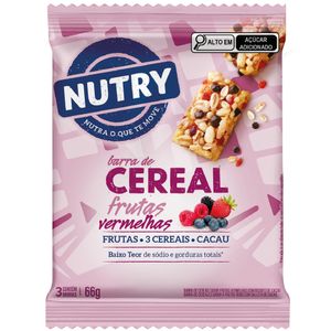 Barra de Cereal Nutry Frutas Vermelhas  PE 3un