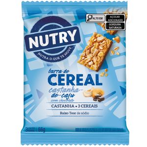 Barra de Cereal Nutry Caju com Chocolate  PE 3un