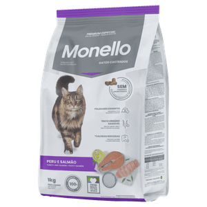 Alimento para Gatos Castrados Adultos Monello Pacote 1kg