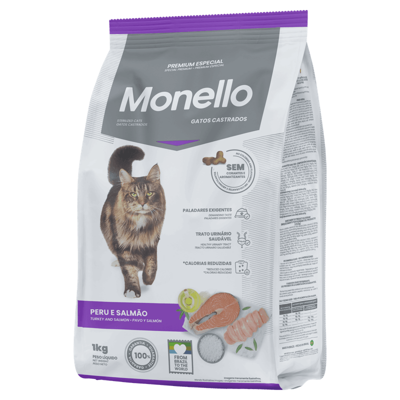 Alimento-para-Gatos-Castrados-Adultos-Monello-Pacote-1kg