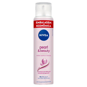 Antitranspirante Aerossol Extrato de Pérolas & Óleo de Abacate Nivea Pearl & Beauty 200ml Embalagem Econômica