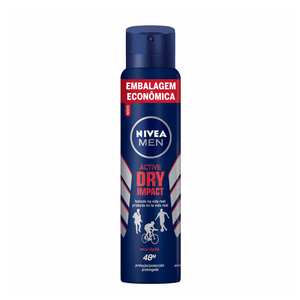 Antitranspirante Aerossol Dry Impact Nivea Men Active 200ml Embalagem Econômica