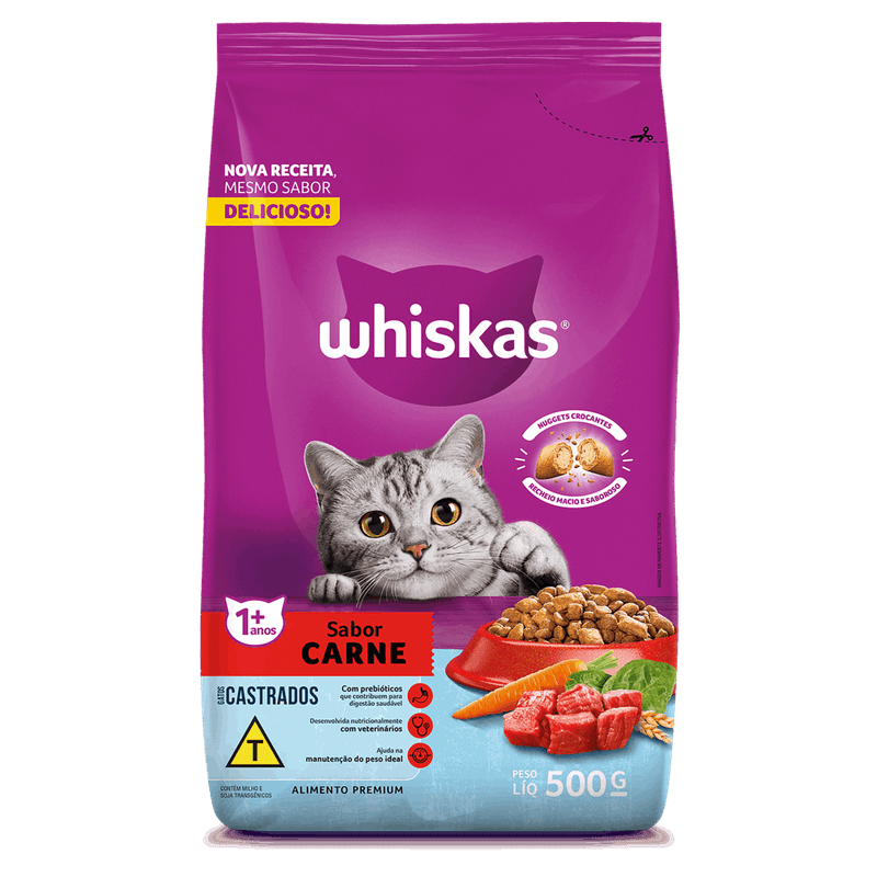 Alimento-para-Gatos-Castrados-Adultos-1--Carne-Whiskas-Pacote-500g