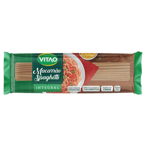 Macarrão de Trigo Integral Espaguete Vitao Pacote 500g