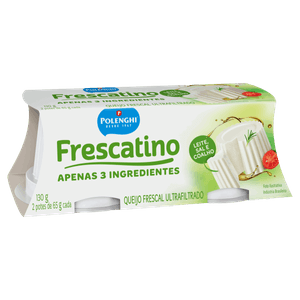 Queijo Frescal Ultrafiltrado Polenghi Frescatino Pote 130g 2 Unidades