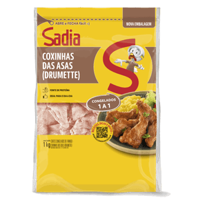 Coxinha da Asa de Frango Congelada Sadia Pouch 1kg