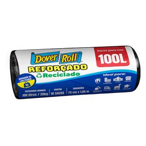 Saco para Lixo Reforçado 100l Dover Roll 10 Unidades