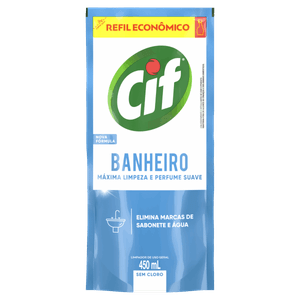 Limpador Banheiro Cif Sachê 450ml Refil Econômico